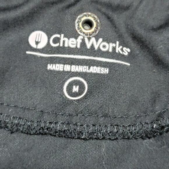 Chef Works Black Short Sleeve Zip Uniform Top - Size Medium - Picture 6 of 7